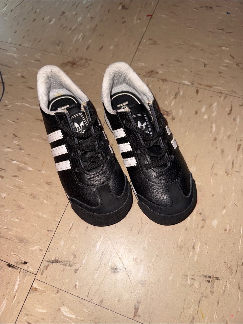 adidas Black with White Stripe Retro Trainers